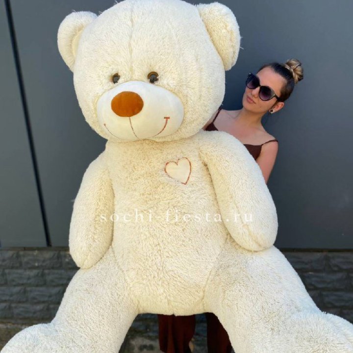 Белый плюшевый мишка большой в Нижнем Новгороде