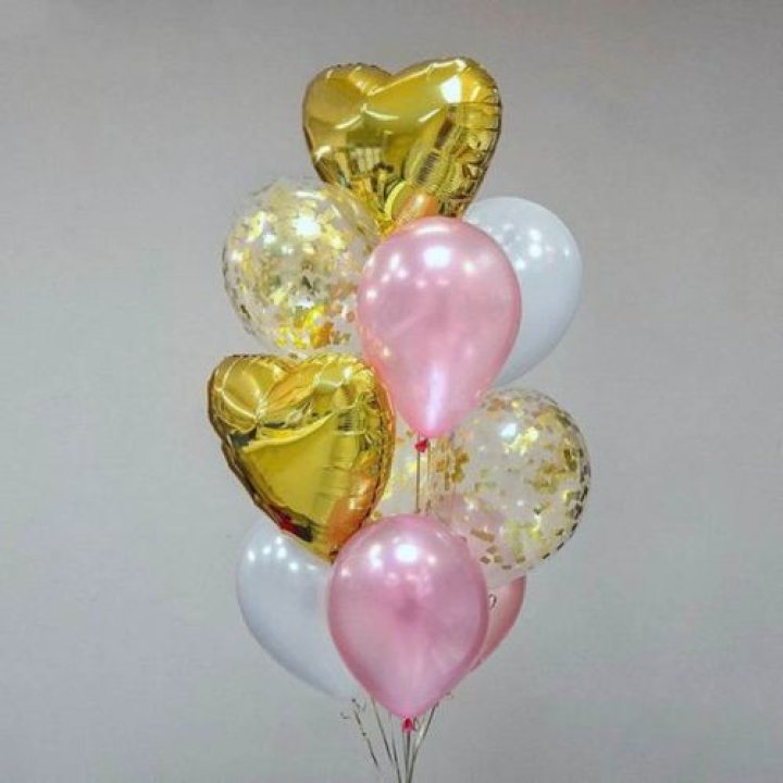 Облако шаров "Рози голд" в Нижнем Новгороде