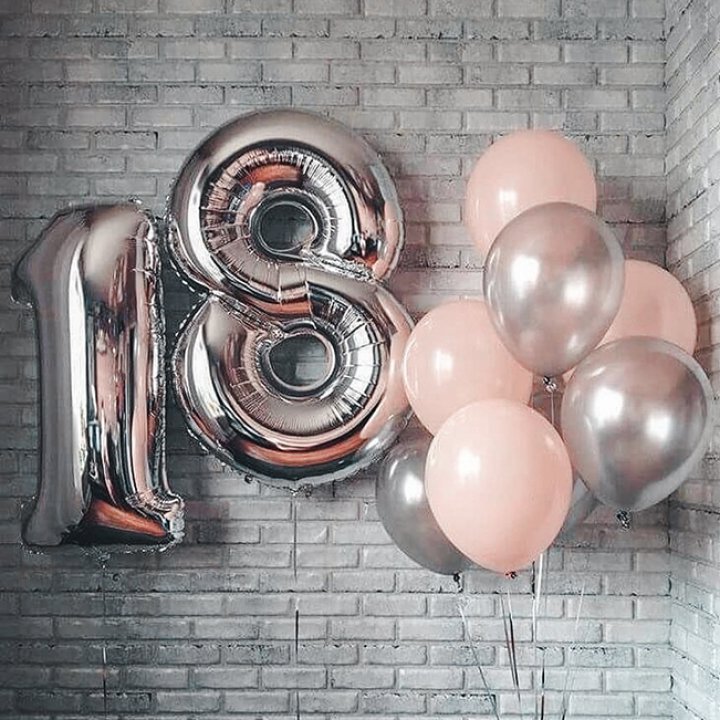 Фольгированный шар Серебряная Цифра в Нижнем Новгороде