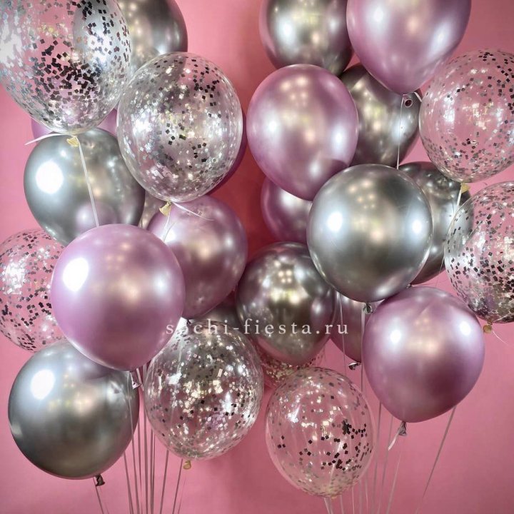 Фонтан шаров "Сильвер пинк" в Нижнем Новгороде