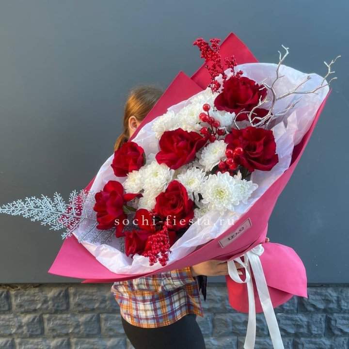 Букет "Яркая зима" в Нижнем Новгороде