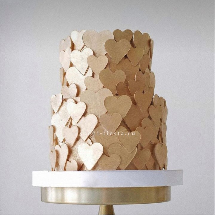 Торт "Hearts" gold в Нижнем Новгороде