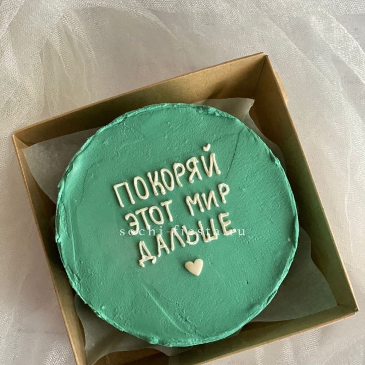 Бенто-торт "Покоряй этот мир" в Нижнем Новгороде