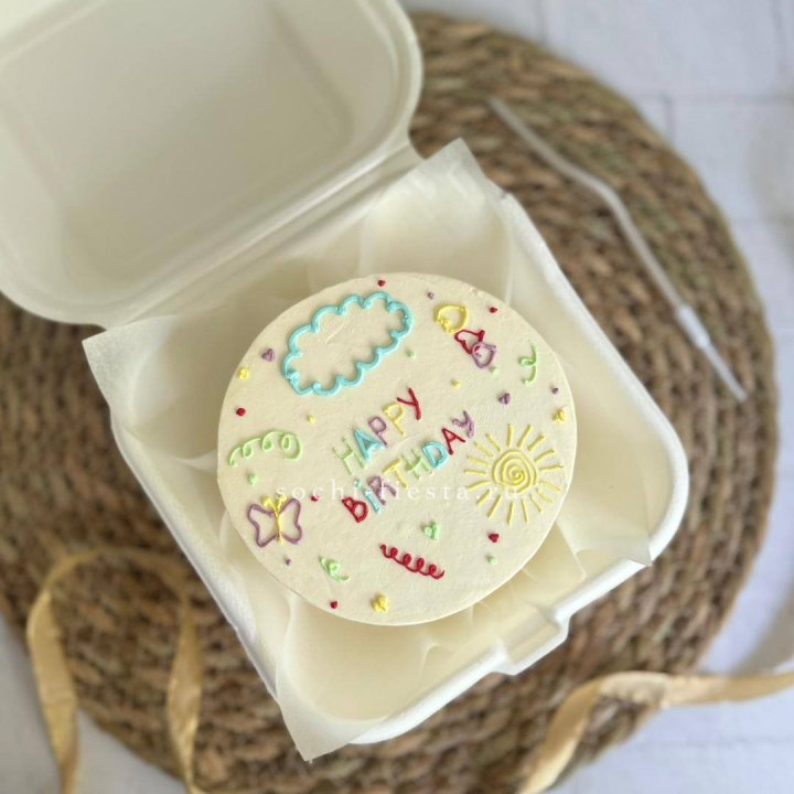 Бенто-торт "С днем рождения!"  с доставкой в Нижнем Новгороде