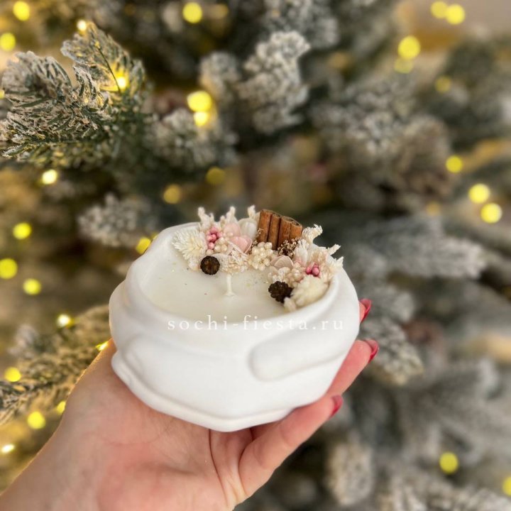 Свеча ароматическая в гипсе Руки с корицей в Нижнем Новгороде