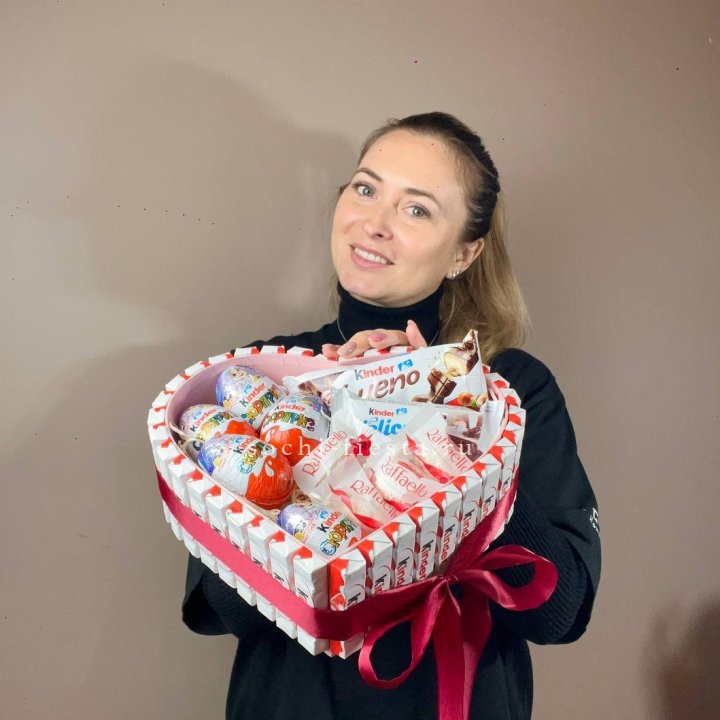 Подарочный набор сердце с Киндерами в Нижнем Новгороде