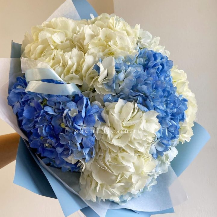 Букет гортензий "Голубая лаза" в Нижнем Новгороде