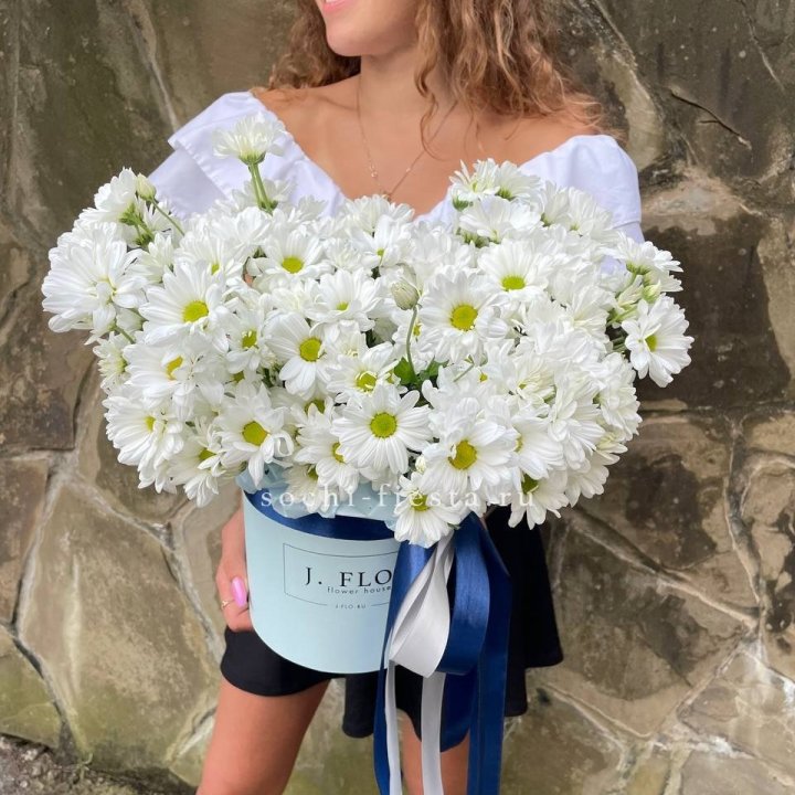 Коробка с хризантемами №2 в Нижнем Новгороде