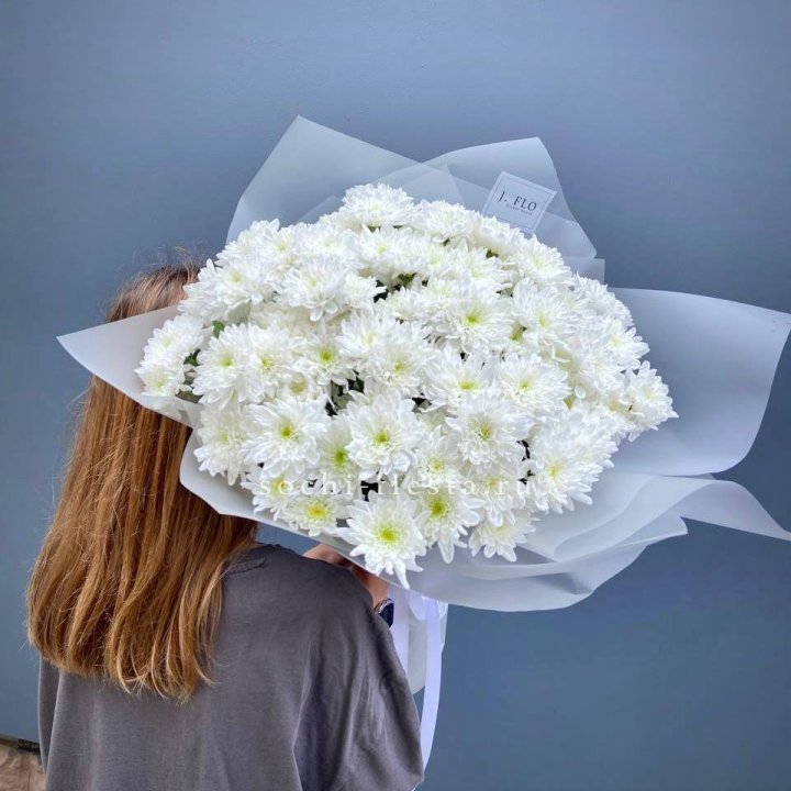 Букет хризантем "Белая снежинка" в Нижнем Новгороде