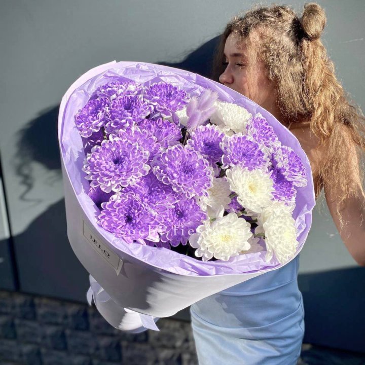  Букет хризантем "Сирена" в Нижнем Новгороде