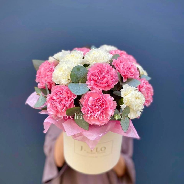 Диантусы в цилиндре в Нижнем Новгороде