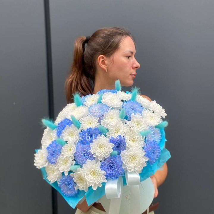  Коробочка  хризантем и лагуруса в Нижнем Новгороде