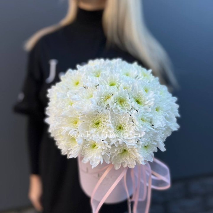 Коробка с хризантемами №1 в Нижнем Новгороде