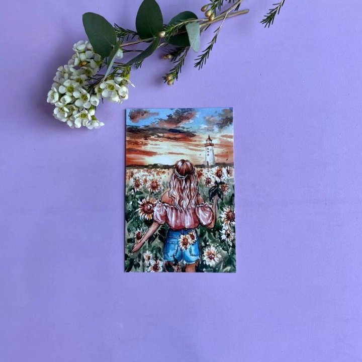 Открытка к букету "Подсолнух" в Нижнем Новгороде