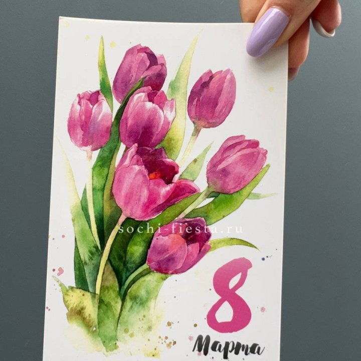 Открытка к букету "8 марта!" в Нижнем Новгороде