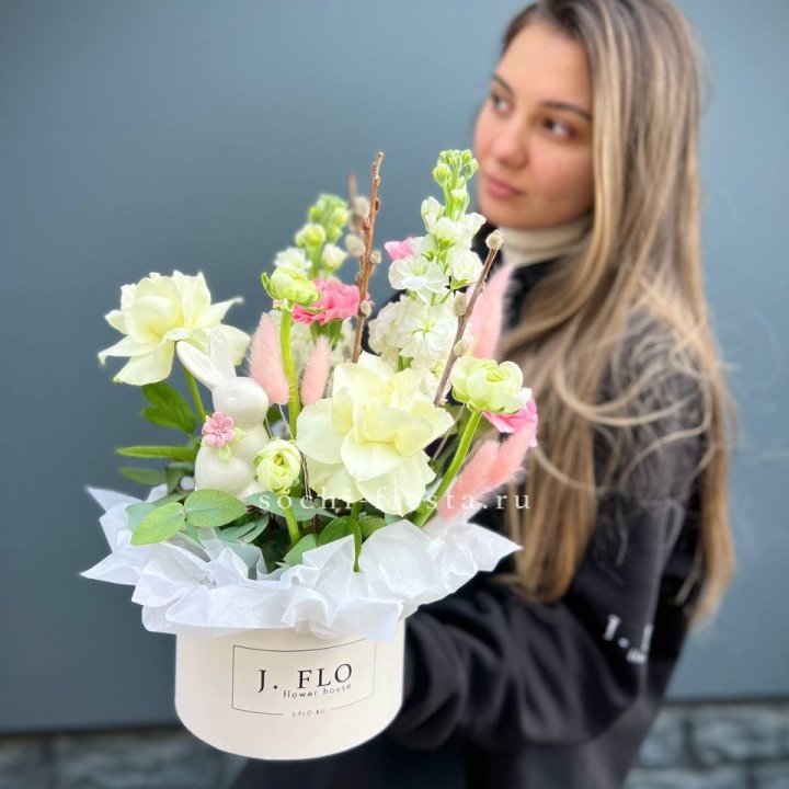 Цветочный бокс "Пасхальная композиция" в Нижнем Новгороде