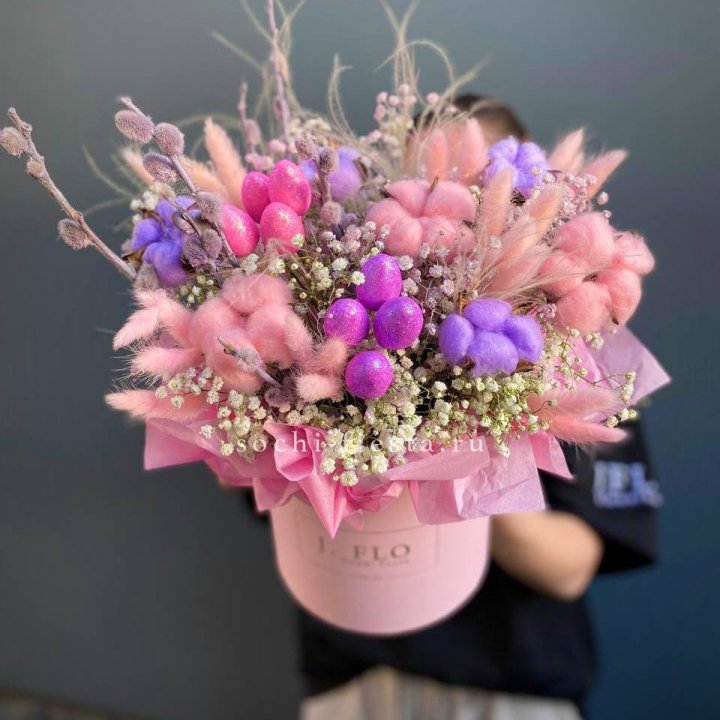 Сухоцветы в коробке  в Нижнем Новгороде