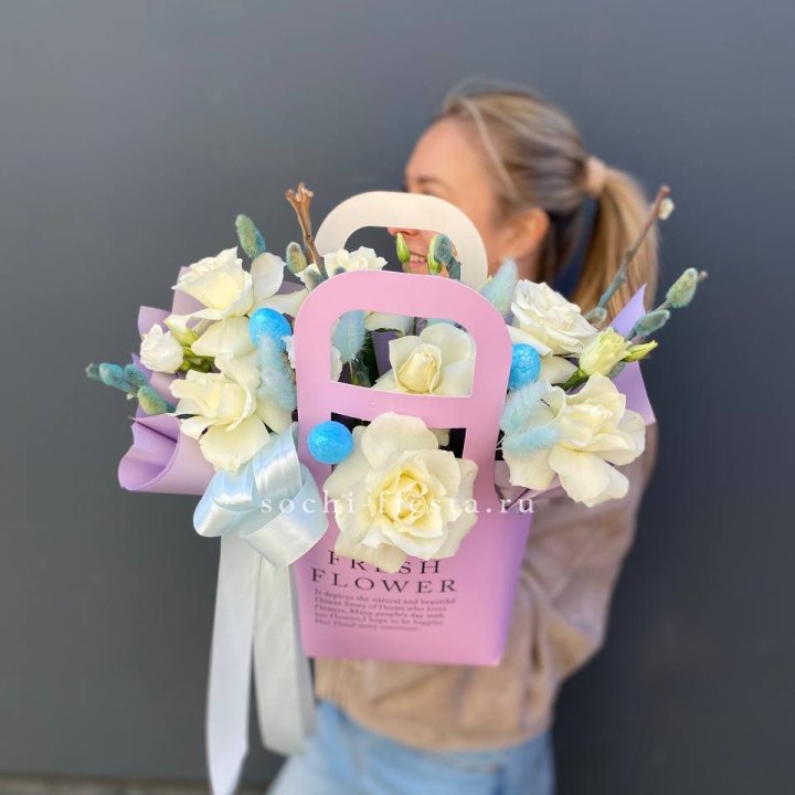 Цветочная сумочка "Пасхальная композиция" в Нижнем Новгороде