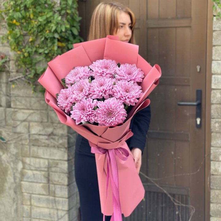 Букет хризантем розовый в Нижнем Новгороде