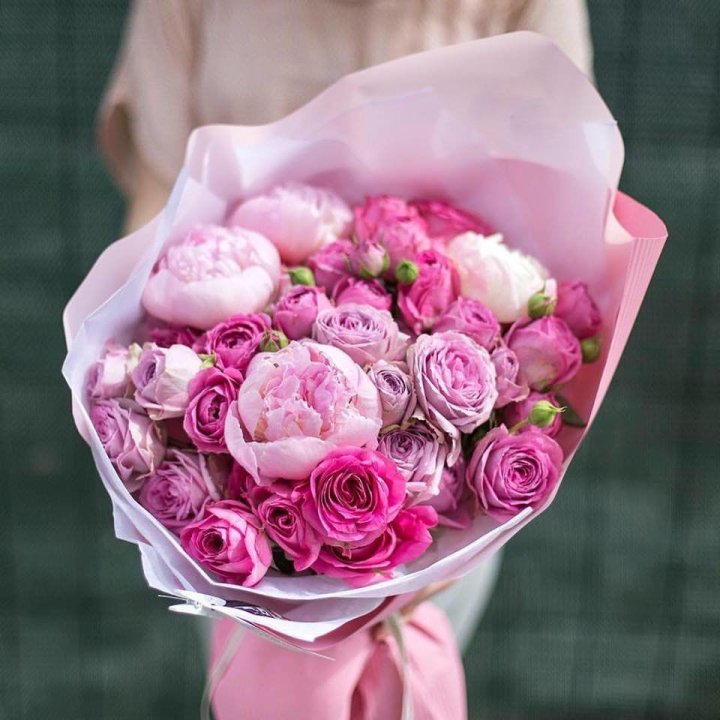 Букет с пионами "Леси" в Нижнем Новгороде