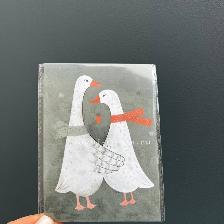 Открытка к букету "Гуси” в Нижнем Новгороде