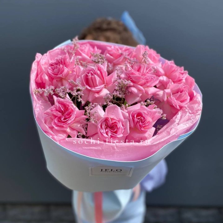 Букет французских розовых роз  в Нижнем Новгороде