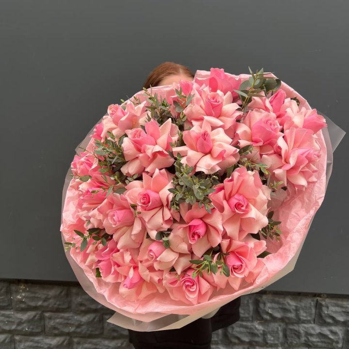  25 розовых французских роз в Нижнем Новгороде