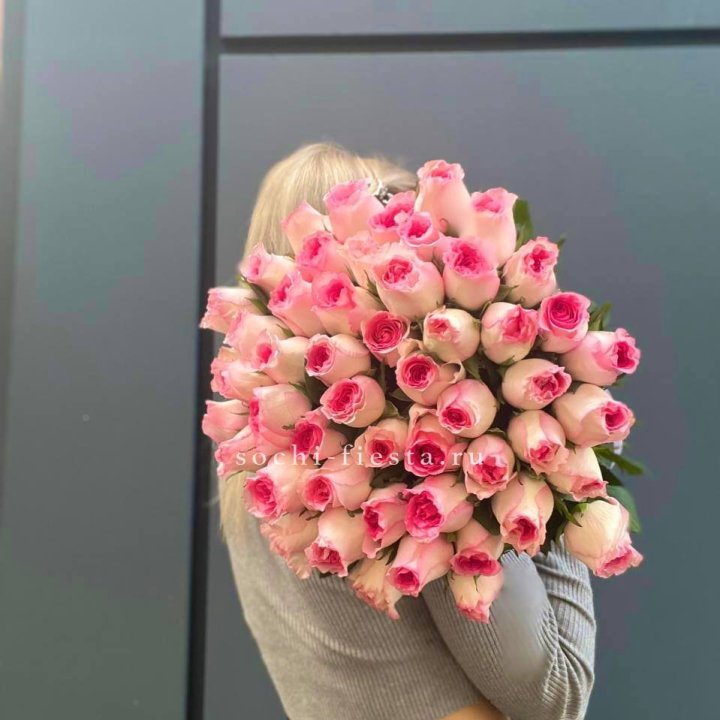 51 розовая роза в Нижнем Новгороде
