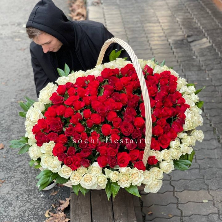 201  роза в корзине   в Нижнем Новгороде