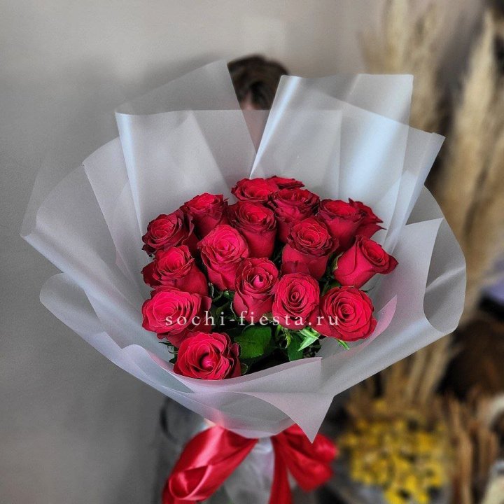 17 красных роз "Нет времени ждать" в Нижнем Новгороде
