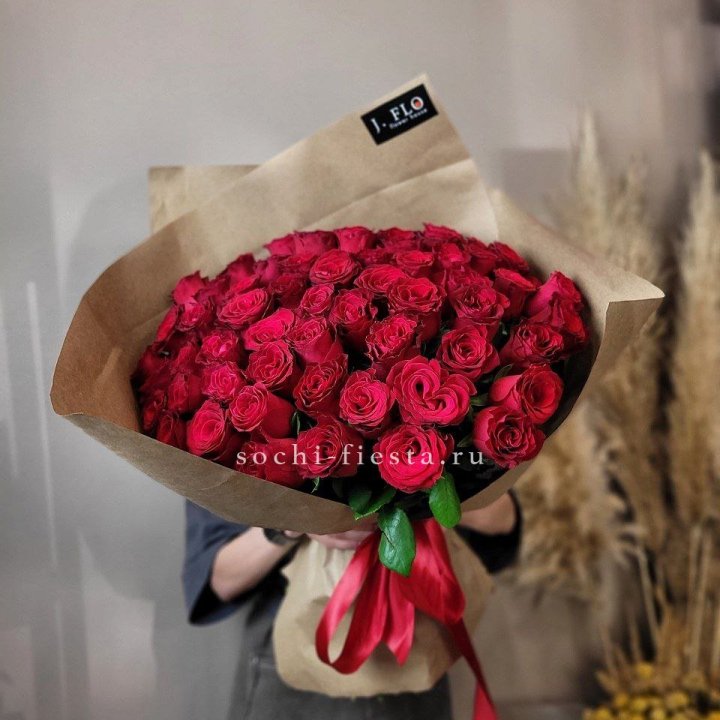 63 красных роз вайт в Нижнем Новгороде