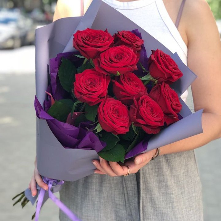 9  красных роз №1 в Нижнем Новгороде