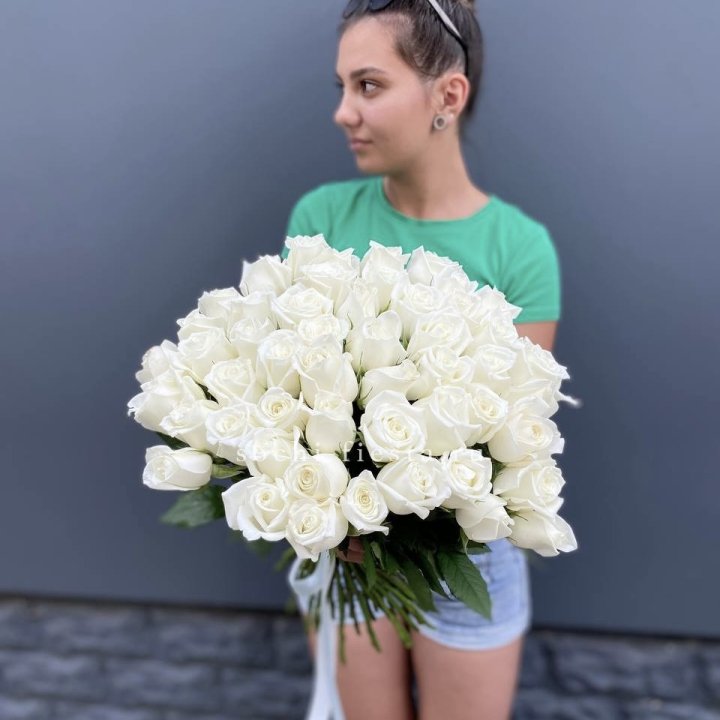51 белая роза в Нижнем Новгороде