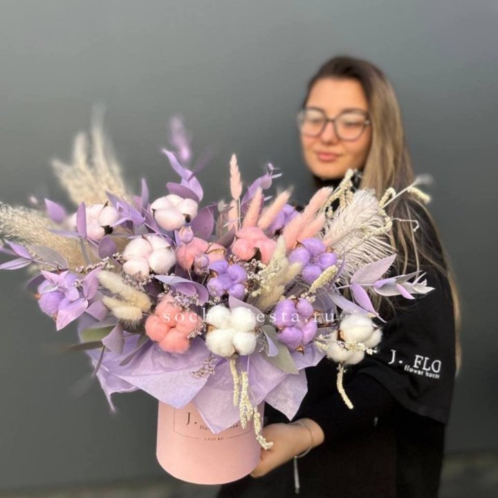 Авторский бокс с сухоцветами №4 в Нижнем Новгороде