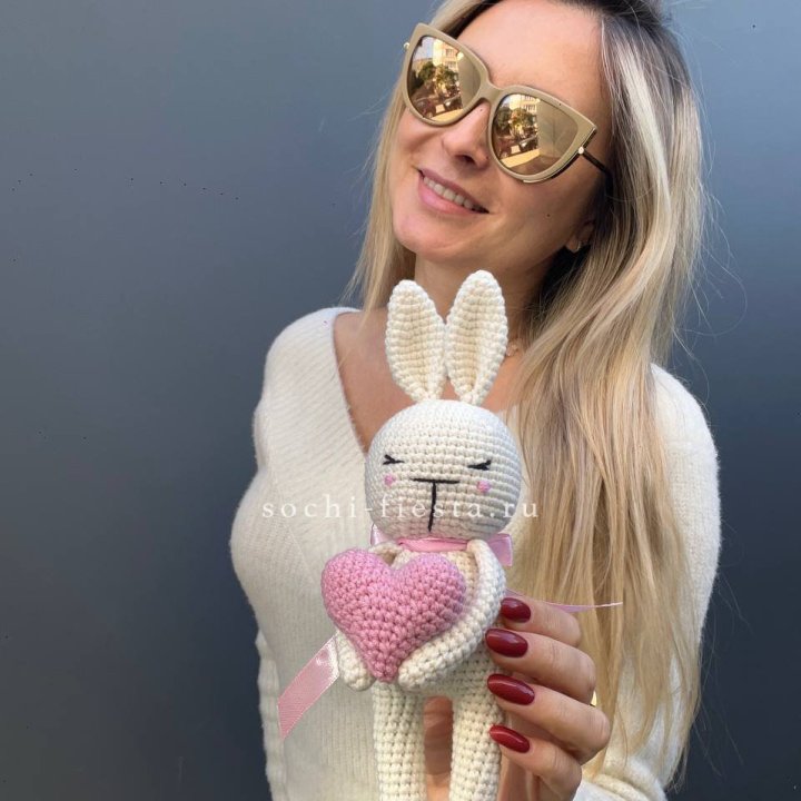 Зайка с сердцем ручной работы в Нижнем Новгороде