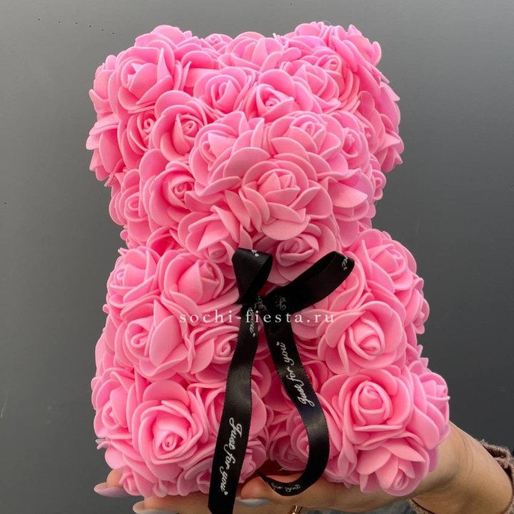 Игрушка медведь из розовых роз в Нижнем Новгороде
