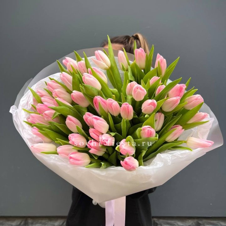 Букет тюльпанов нежно-розовых в Нижнем Новгороде