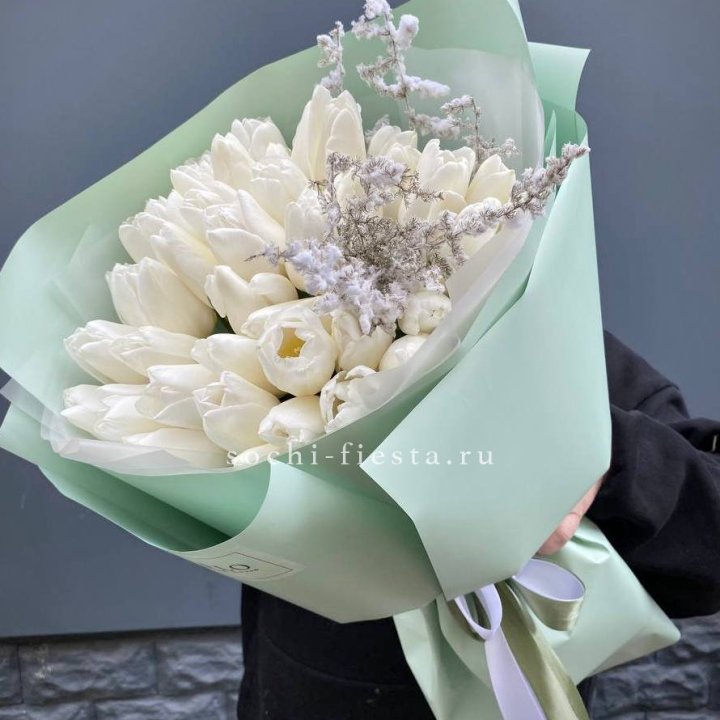 Букет белых тюльпанов "Бьянко" в Нижнем Новгороде