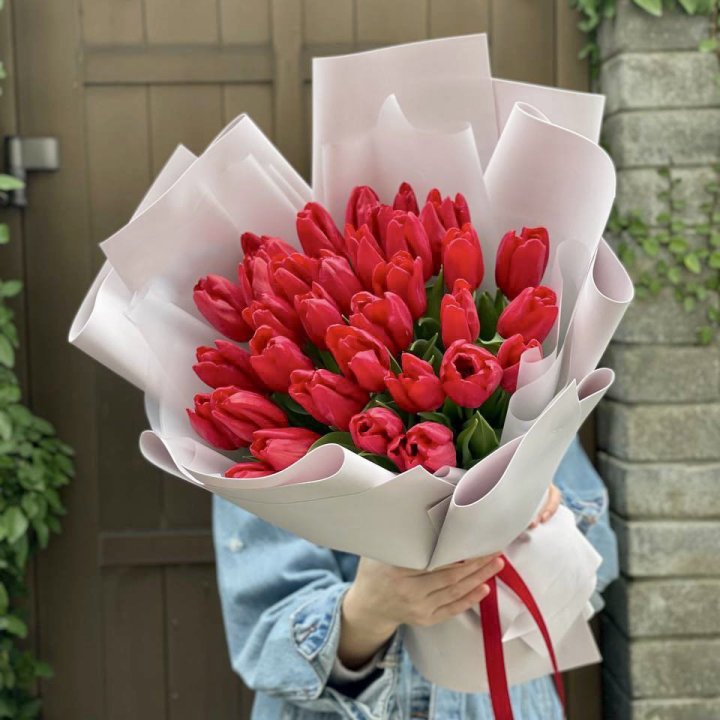 35 красных тюльпанов в Нижнем Новгороде